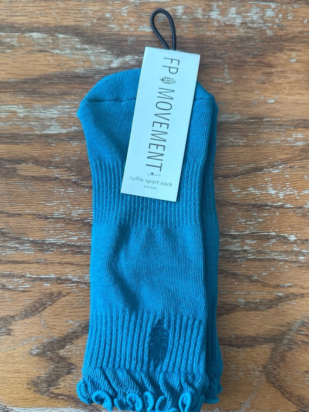 FP Movement by Free People Teal Ruffle Sport Socks